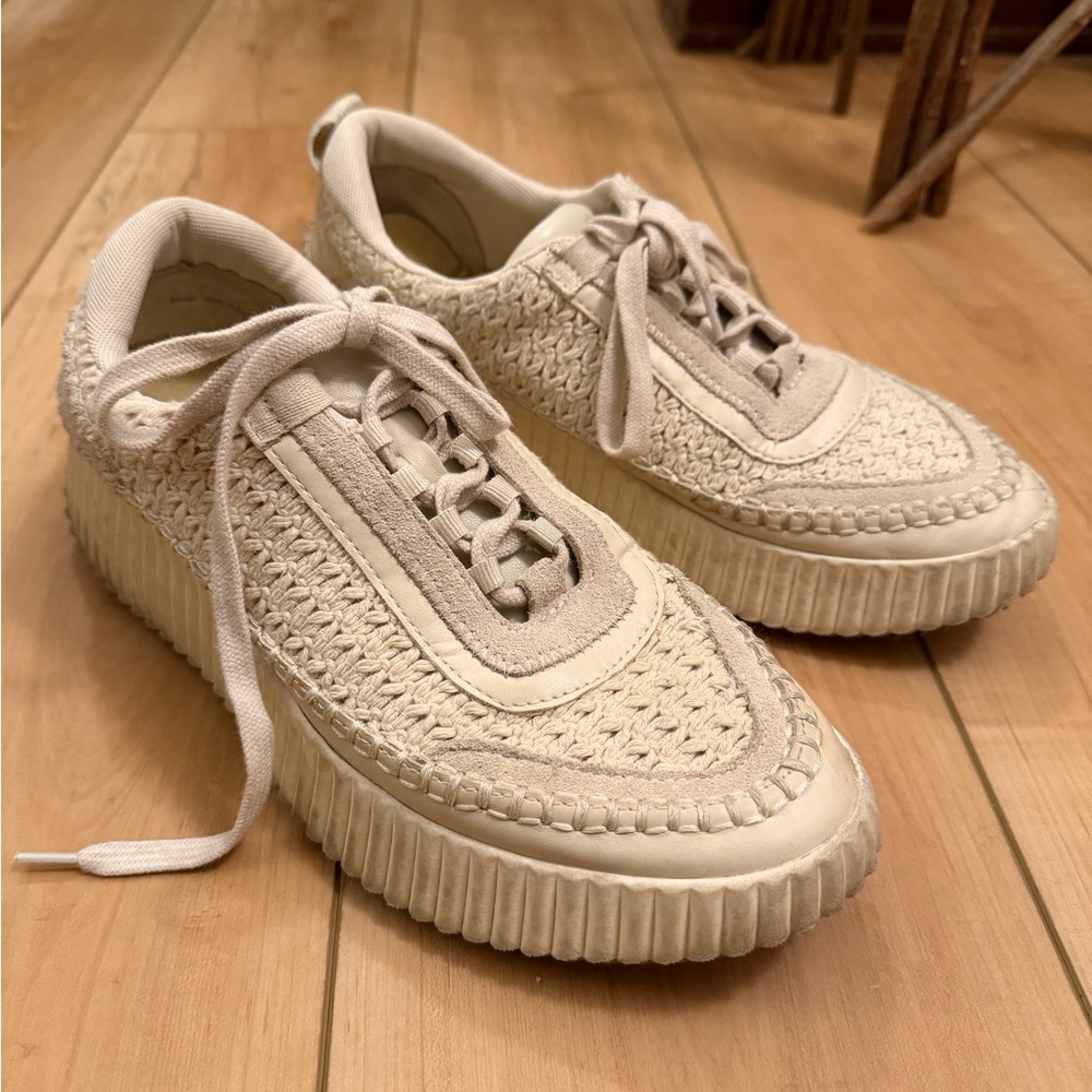Dolce Vita Textured Cream Sneakers
